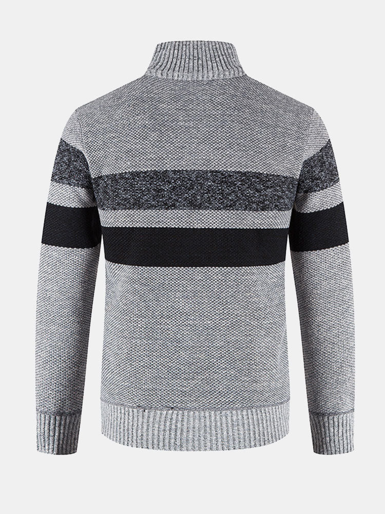 Walker - Striped Full-Zip Sweater