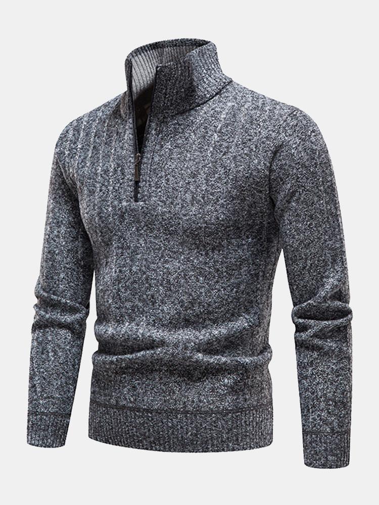 Weston - Textured Quarter-Zip Sweater