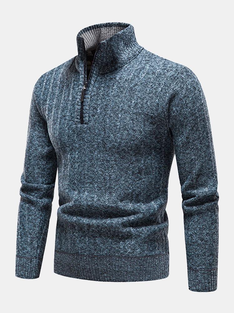 Weston - Textured Quarter-Zip Sweater