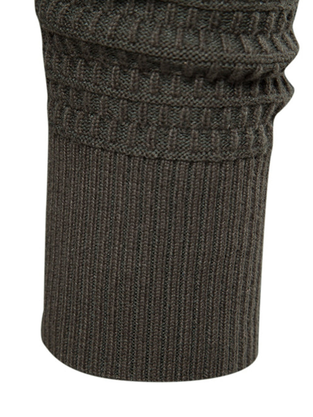 Callum - Textured Stand Collar Button Sweater