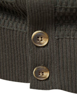 Callum - Textured Stand Collar Button Sweater