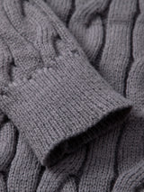 Declan - Jacquard Cable Knit Quarter-Zip Sweater