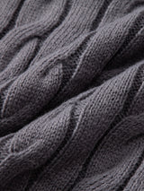 Declan - Jacquard Cable Knit Quarter-Zip Sweater