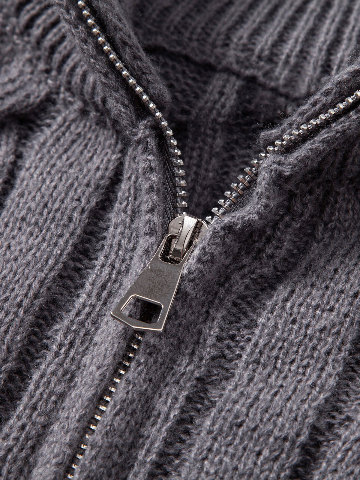 Declan - Jacquard Cable Knit Quarter-Zip Sweater