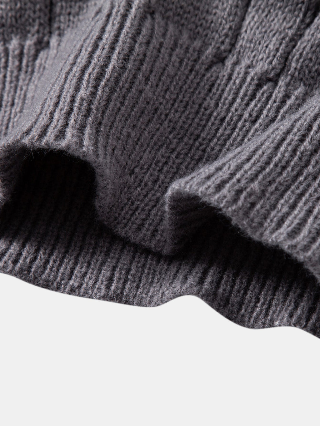 Declan - Jacquard Cable Knit Quarter-Zip Sweater