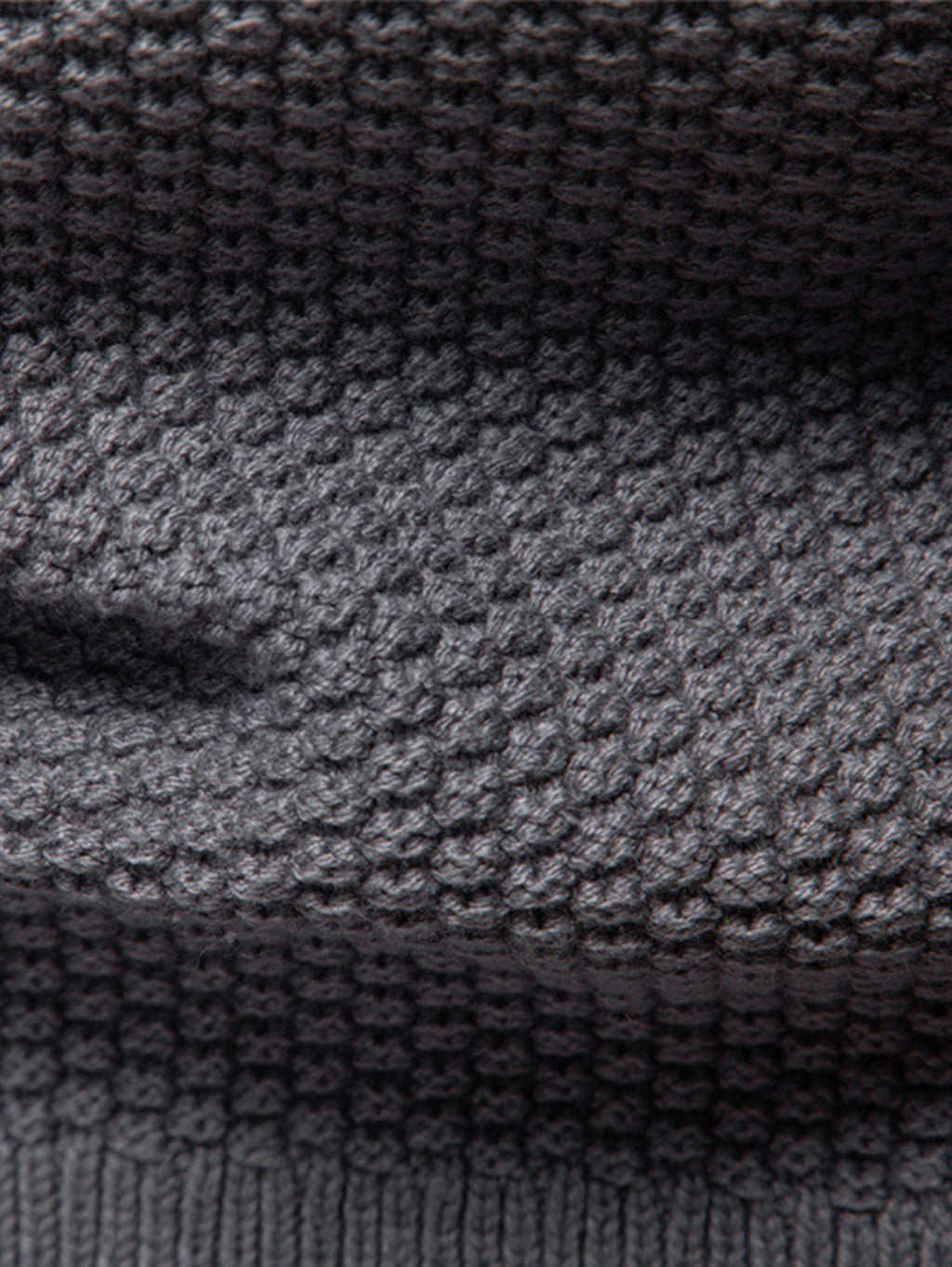 Duncan - Jacquard Cable Knit Stand Collar Zip Sweater