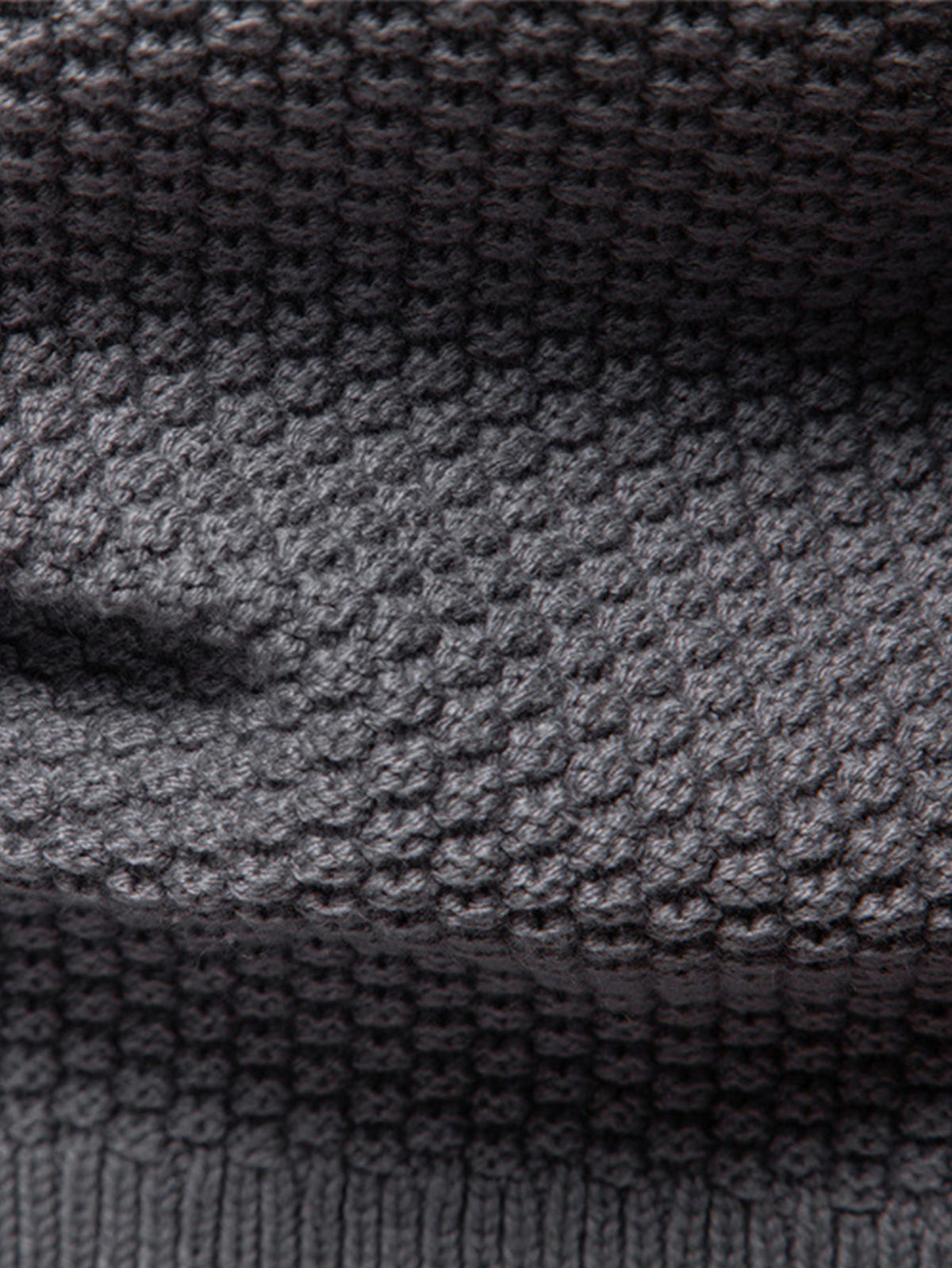 Duncan - Jacquard Cable Knit Stand Collar Zip Sweater