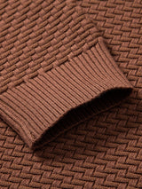 Fraser - Wave Pattern Jacquard Quarter-Zip Sweater