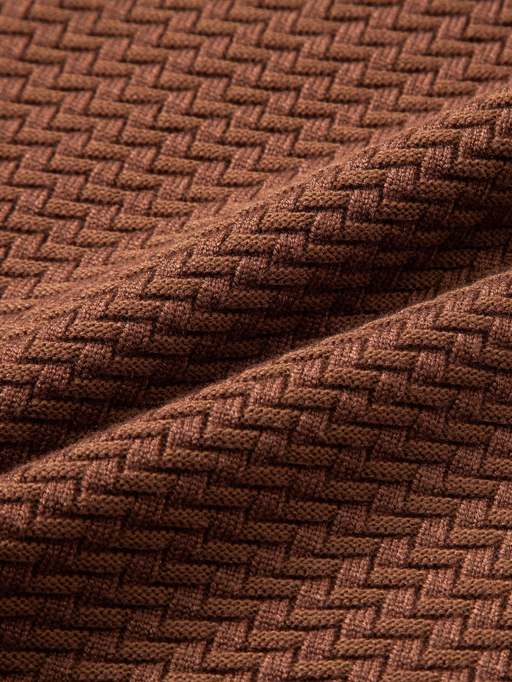 Fraser - Wave Pattern Jacquard Quarter-Zip Sweater