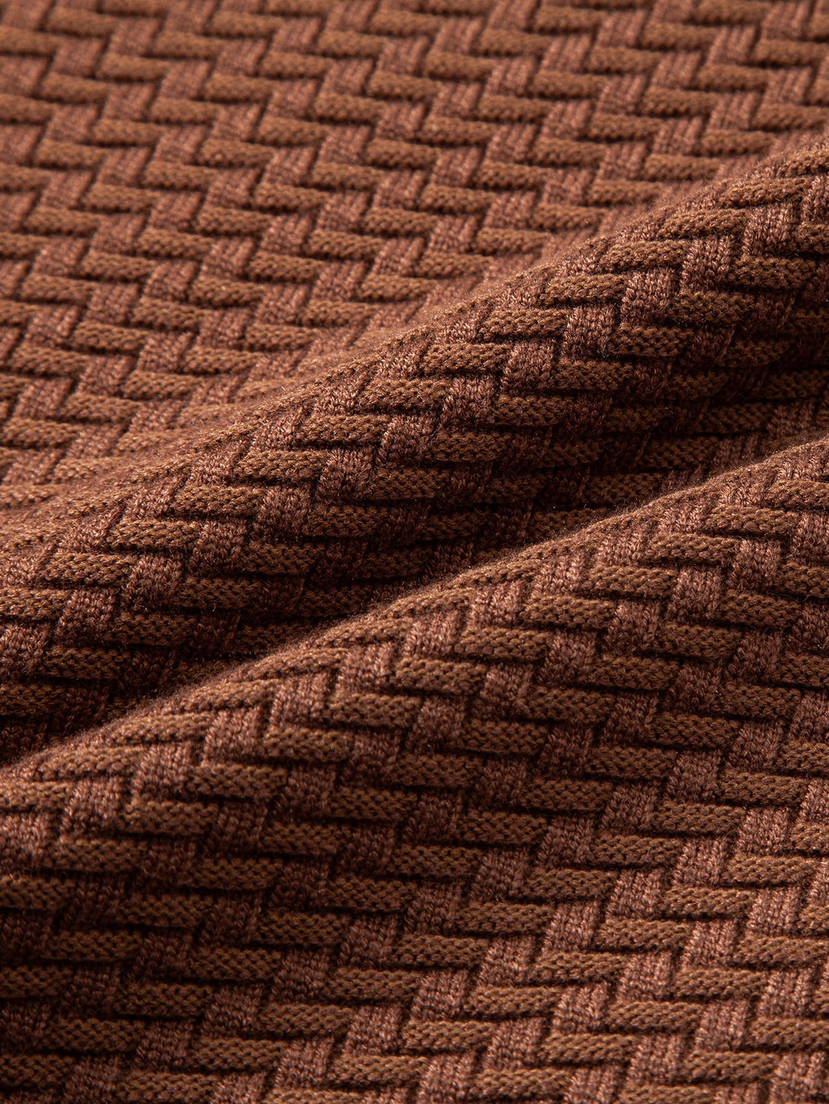 Fraser - Wave Pattern Jacquard Quarter-Zip Sweater