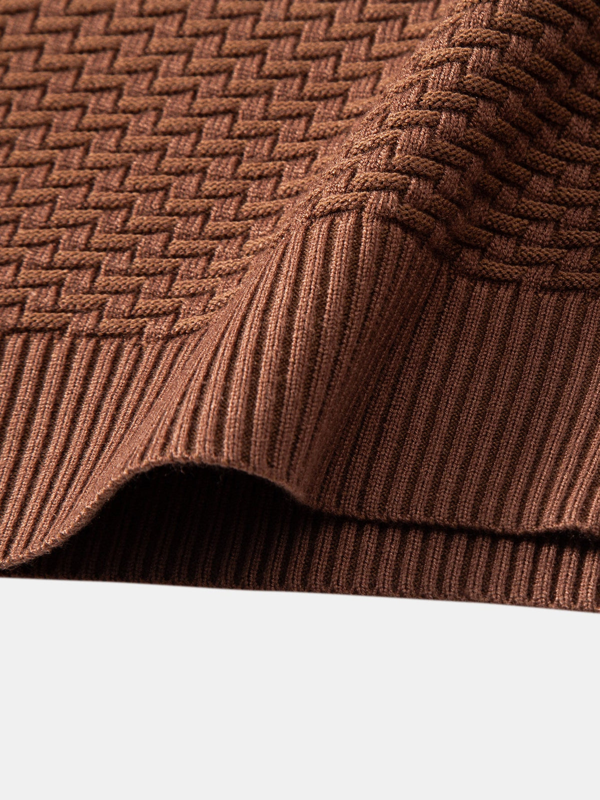 Fraser - Wave Pattern Jacquard Quarter-Zip Sweater