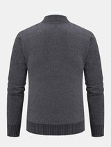Gordon - Knitted Baseball Collar Zip Sweater