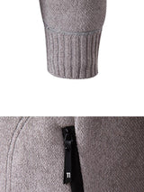Gordon - Knitted Baseball Collar Zip Sweater
