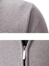Gordon - Knitted Baseball Collar Zip Sweater