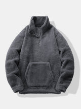 Lachlan - Teddy Fleece Mock Neck Quarter-Zip Pullover