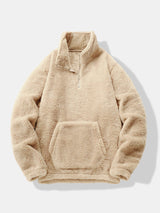 Lachlan - Teddy Fleece Mock Neck Quarter-Zip Pullover