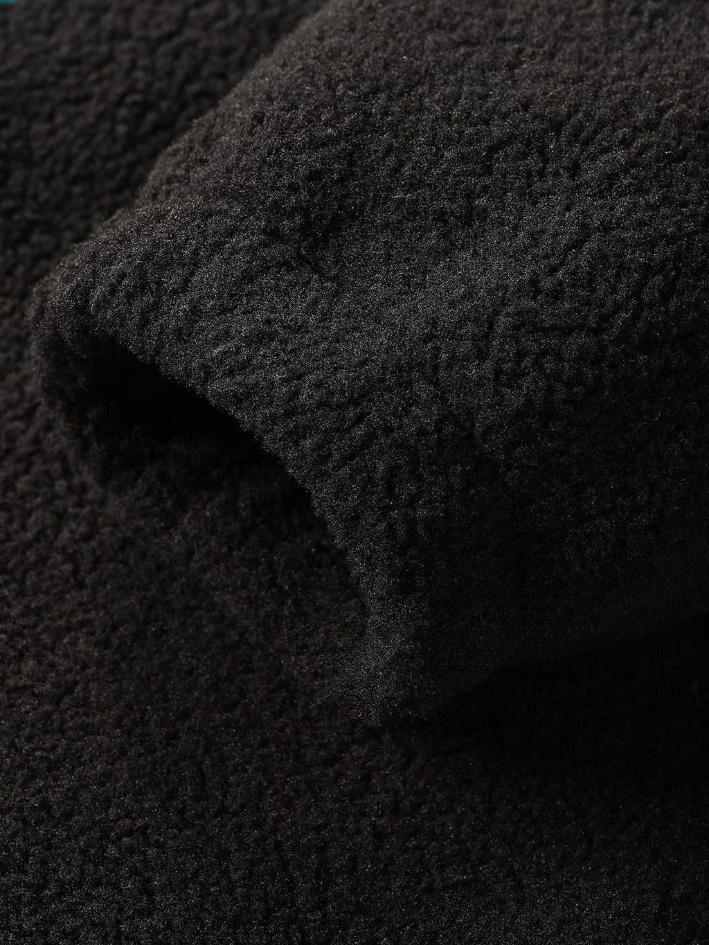 Stuart - Folk Pattern Teddy Fleece Quarter-Zip Pullover