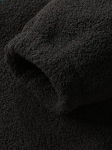 Stuart - Folk Pattern Teddy Fleece Quarter-Zip Pullover
