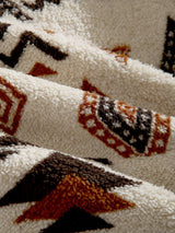 Alistair - Aztec Pattern Teddy Fleece Quarter-Zip Pullover