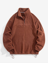 Angus - Relaxed Fit Fleece Mock Neck Quarter-Zip Pullover