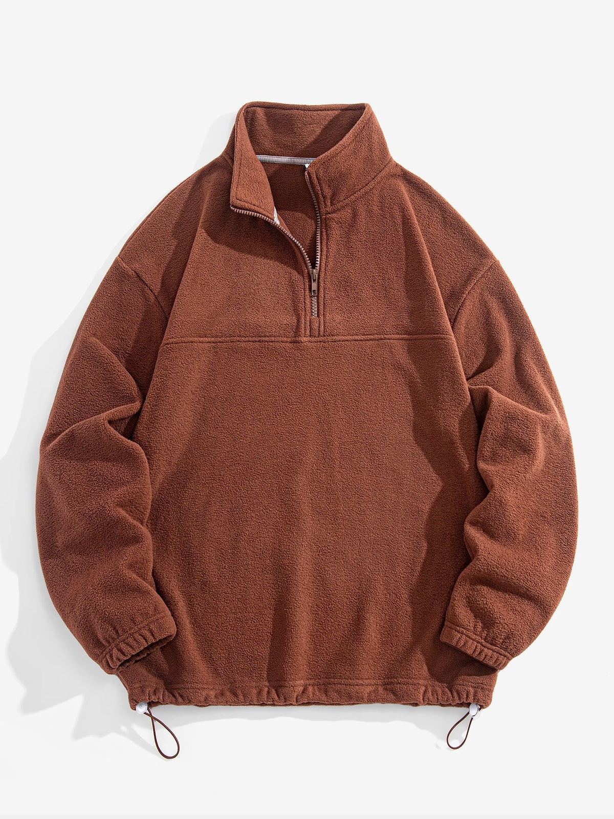 Angus - Relaxed Fit Fleece Mock Neck Quarter-Zip Pullover