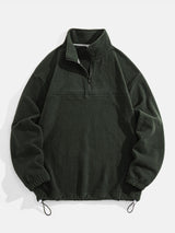 Angus - Relaxed Fit Fleece Mock Neck Quarter-Zip Pullover