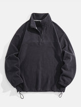 Angus - Relaxed Fit Fleece Mock Neck Quarter-Zip Pullover