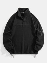 Angus - Relaxed Fit Fleece Mock Neck Quarter-Zip Pullover