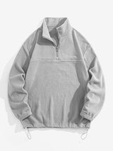 Angus - Relaxed Fit Fleece Mock Neck Quarter-Zip Pullover