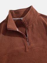 Angus - Relaxed Fit Fleece Mock Neck Quarter-Zip Pullover