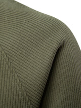 Bruce - Ribbed Raglan Mock Neck Quarter-Zip Sweater