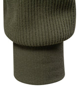 Bruce - Ribbed Raglan Mock Neck Quarter-Zip Sweater