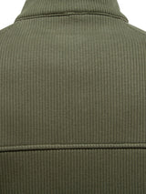 Bruce - Ribbed Raglan Mock Neck Quarter-Zip Sweater