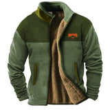 Dale - Fleece Jacket with Patterned Sleeves