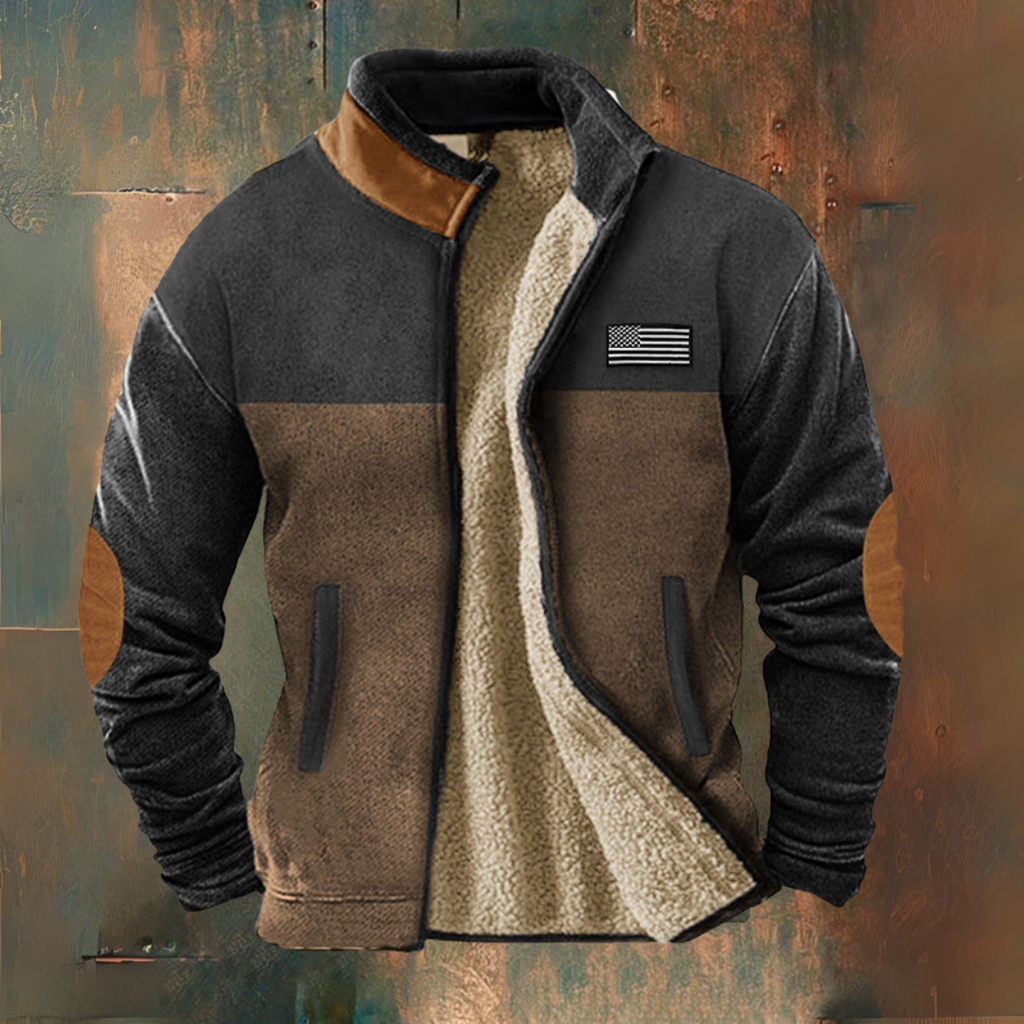 Rick - Fleece Jacket with Contrast Panels