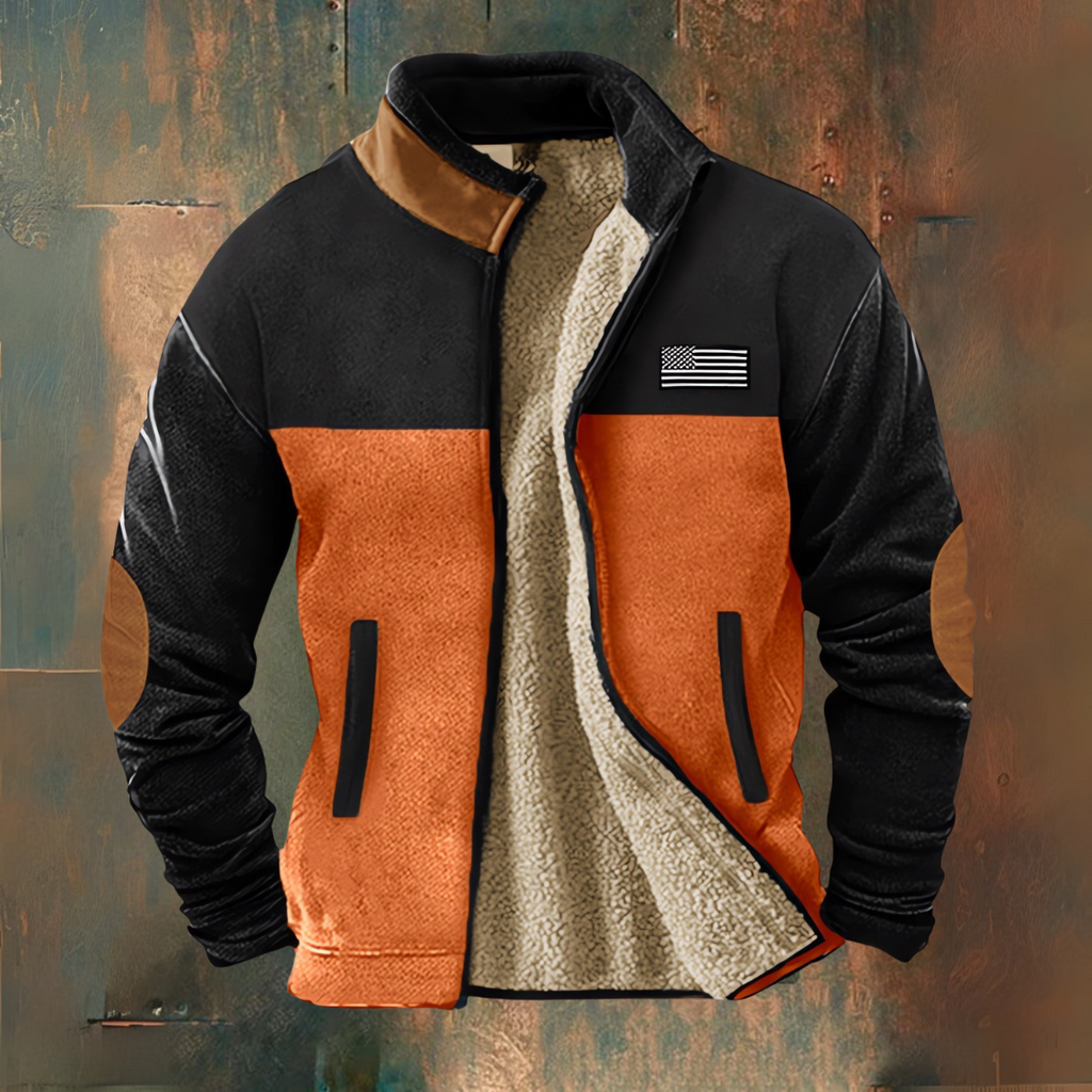 Rick - Fleece Jacket with Contrast Panels