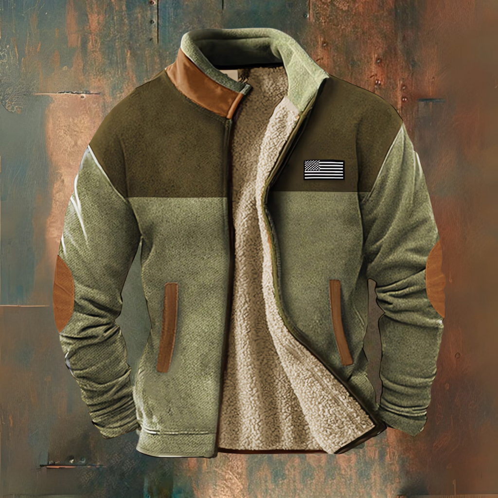 Rick - Fleece Jacket with Contrast Panels