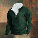 Mike - Cream Half-Zip Sweatshirt