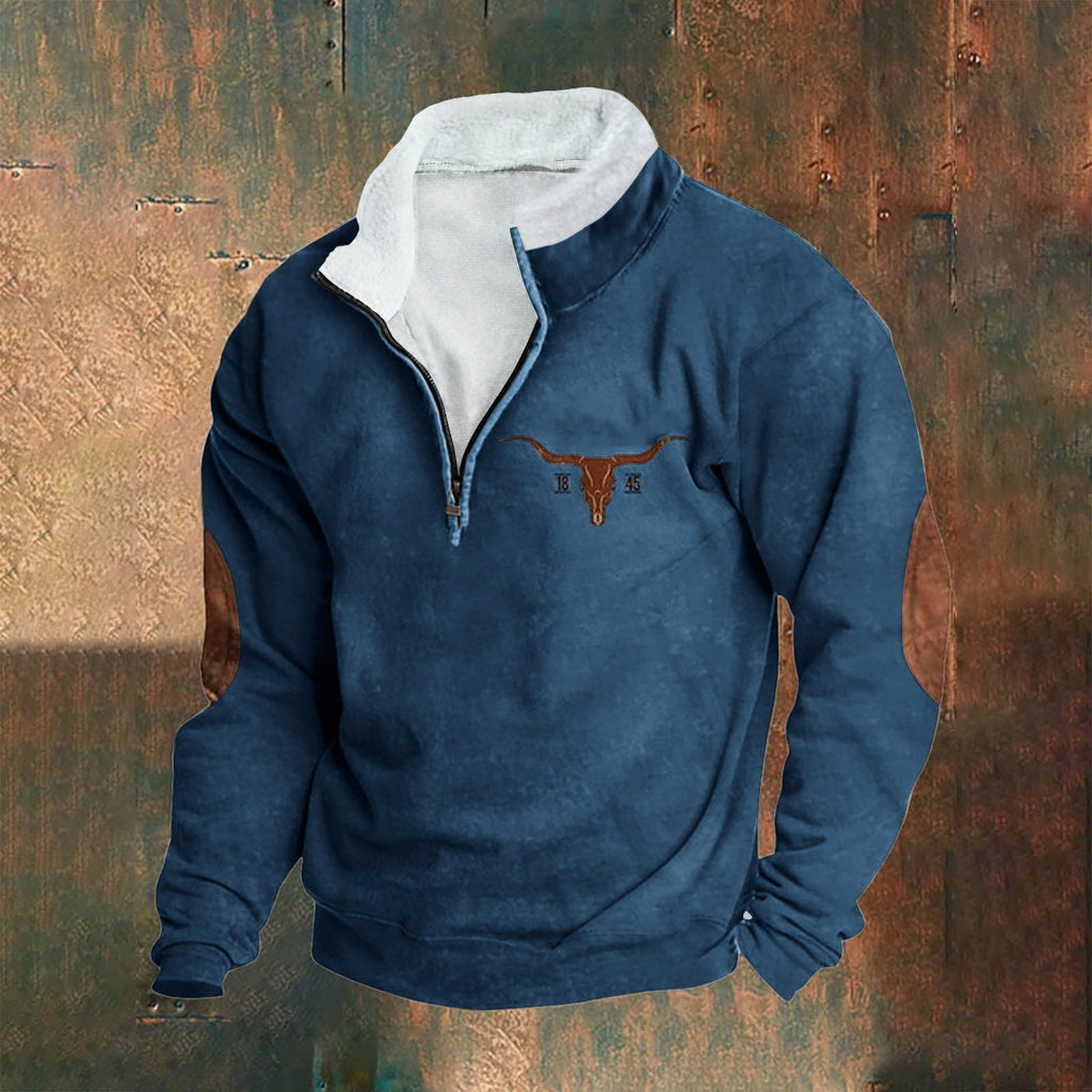 Mike - Cream Half-Zip Sweatshirt