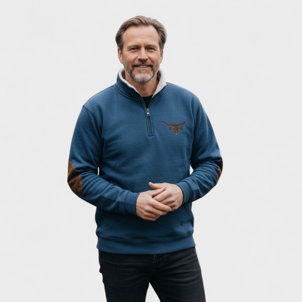Mike - Cream Half-Zip Sweatshirt
