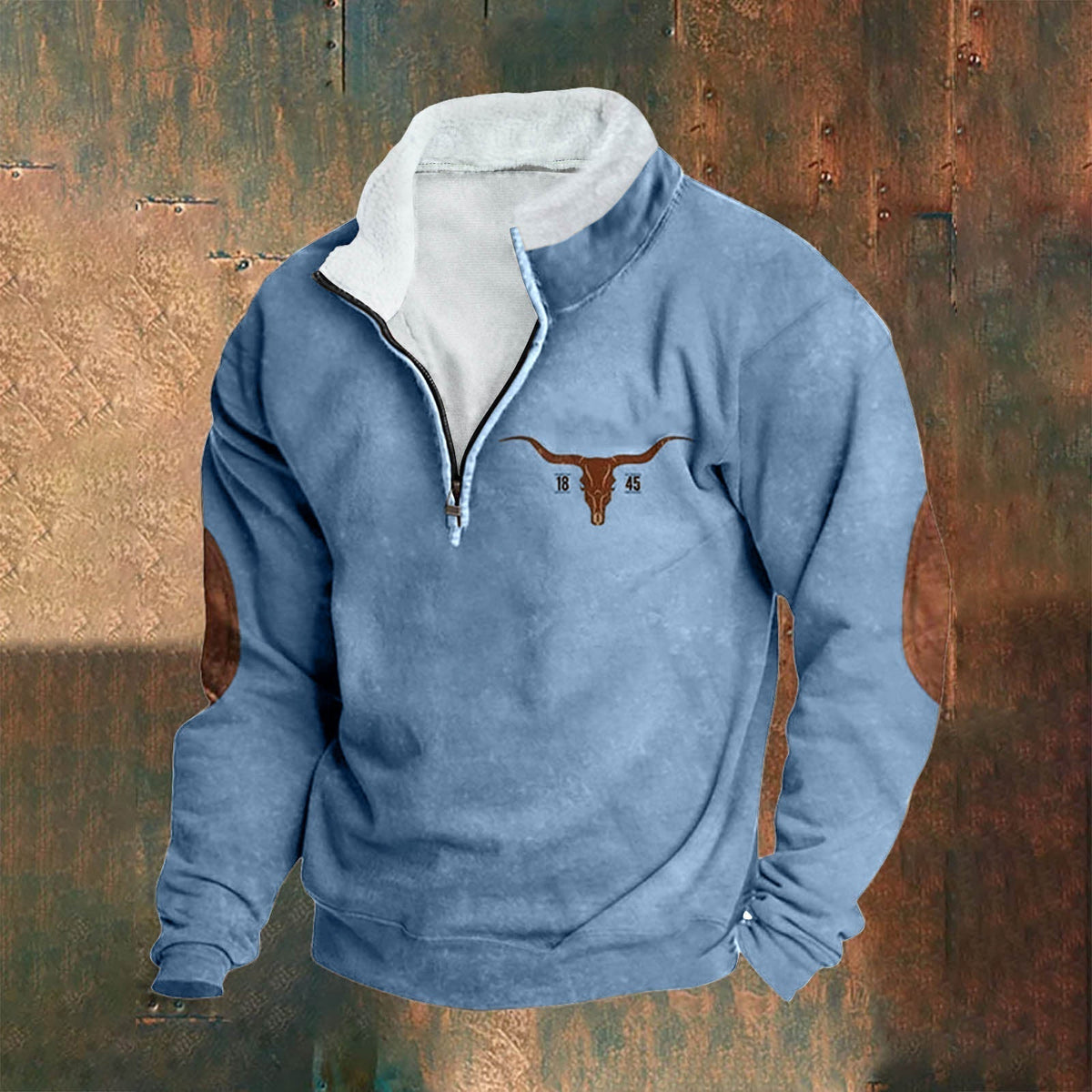 Mike - Cream Half-Zip Sweatshirt