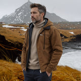 Mark - Brown Hooded Zip-Up Jacket