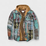 Aaron - Blue Plaid Hooded Jacket