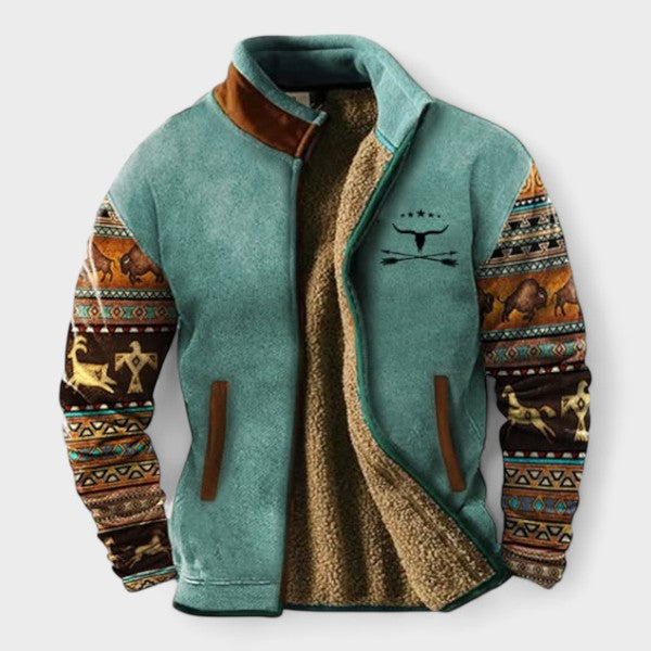 Alex - Brown Two-Tone Fleece Jacket