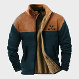 Alex - Brown Two-Tone Fleece Jacket