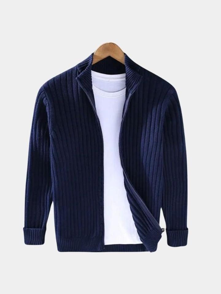 Neil - Classic Collared Knit Cardigan