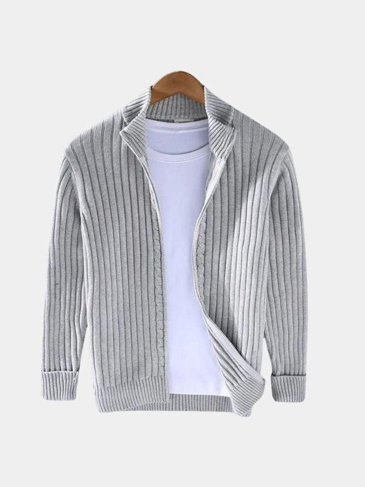 Neil - Classic Collared Knit Cardigan