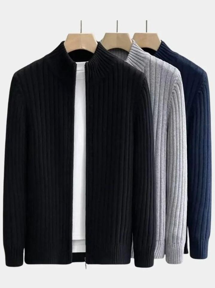 Neil - Classic Collared Knit Cardigan