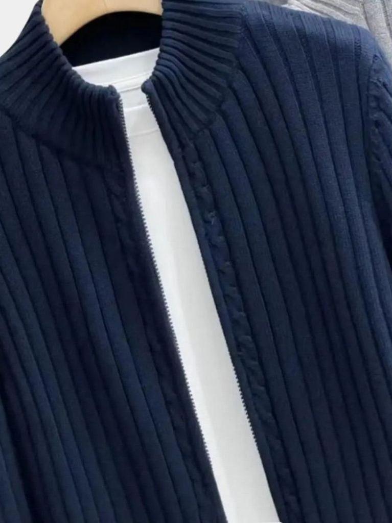 Neil - Classic Collared Knit Cardigan