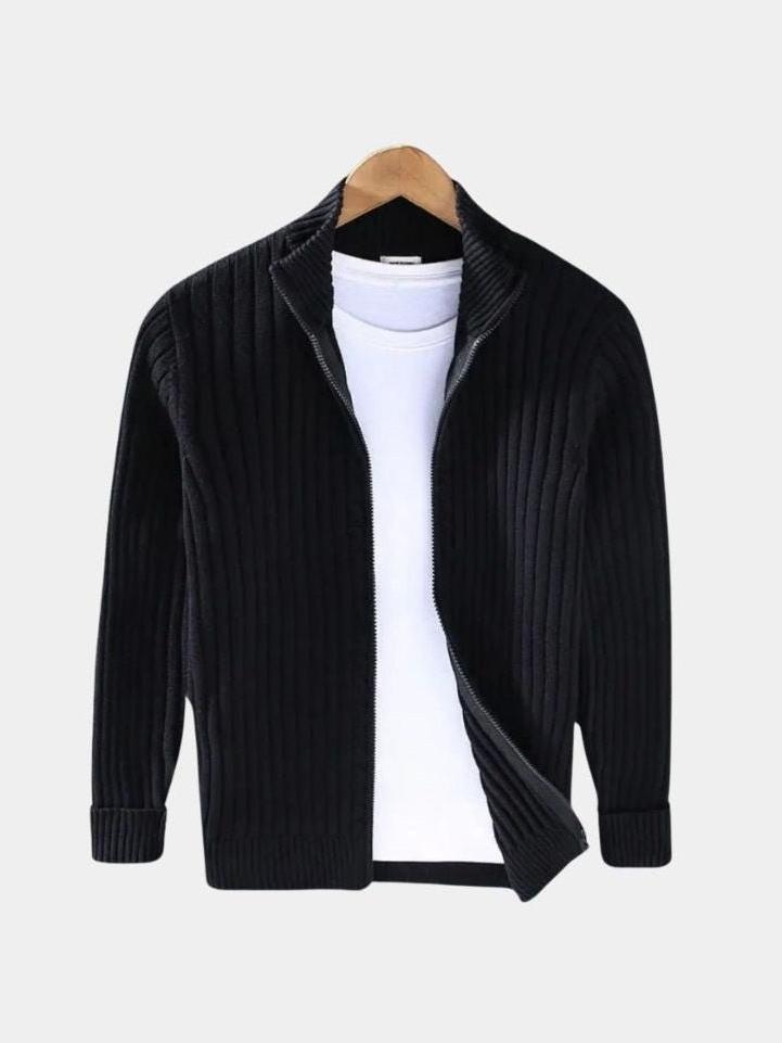 Neil - Classic Collared Knit Cardigan